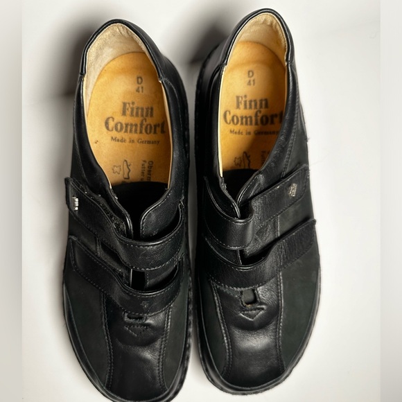 Finn Comfort Germany Men's Black Leather Oxford Work Shoe Loafers Size 41 - Picture 2 of 11